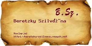 Beretzky Szilvána névjegykártya